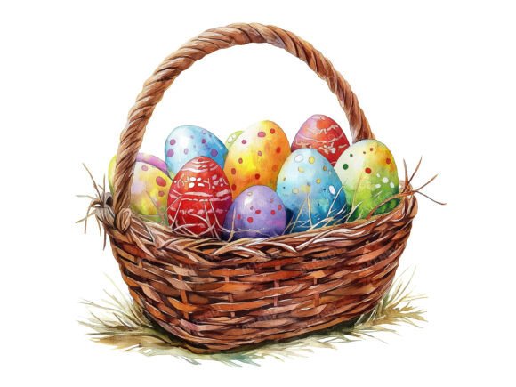 Download Watercolor Easter Baskets PNG Clipart - Premium Resources