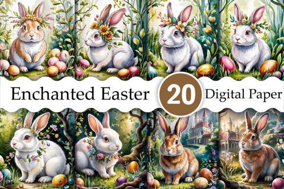Download Enchanted Easter Digital Paper - Enchanted easter Collection