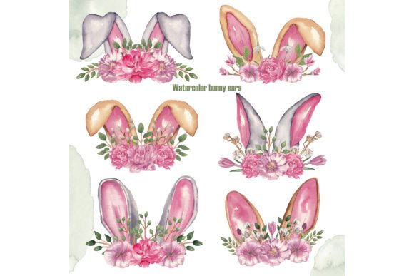 Download Bunny Ears Watercolor Easter Png Clipart - Watercolor easter Collection