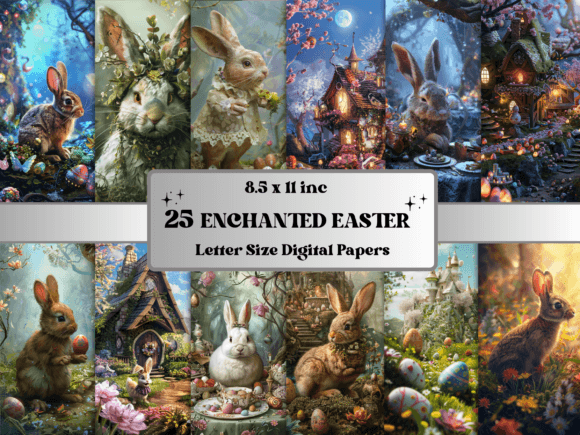 Download Enchanted Easter Digital Paper Pack - Enchanted easter Collection