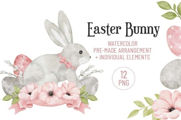 Download Watercolor Easter Bunny with Egg PNG - Watercolor easter Collection