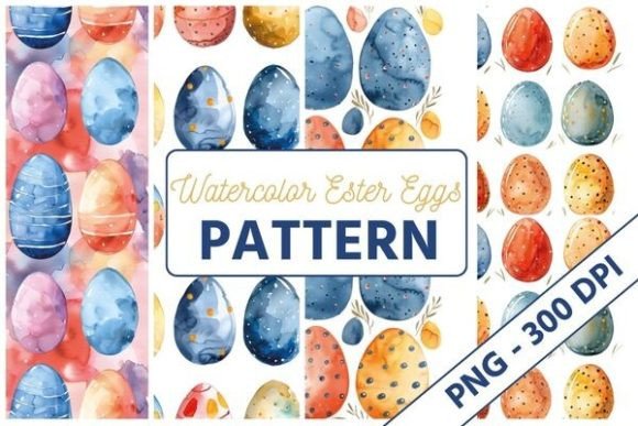 Download Watercolor Easter Eggs Pattern - Watercolor easter Collection
