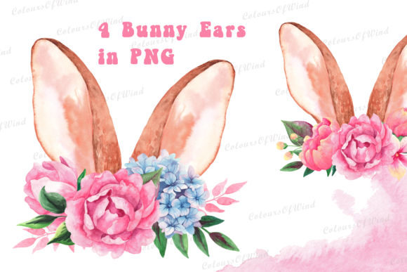 Download Watercolor Easter Bunny Ears PNG Clipart - Watercolor easter Collection