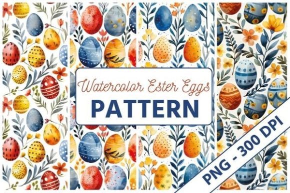 Download Watercolor Easter Eggs Pattern - Watercolor easter Collection