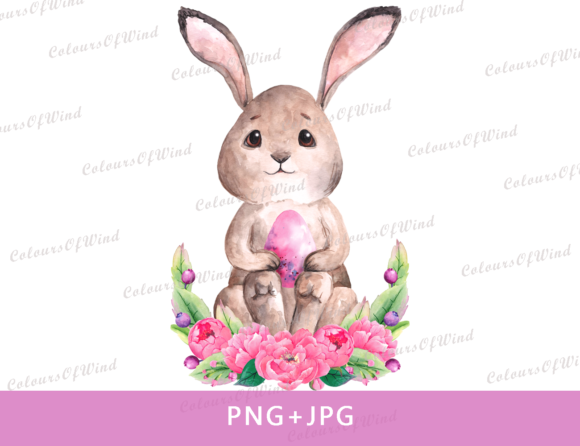 Download Watercolor Easter Bunny Sublimation PNG - Watercolor easter Collection